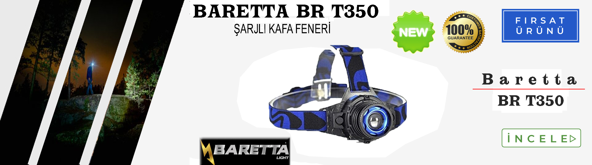 Baretta Brt350 Kafa Feneri